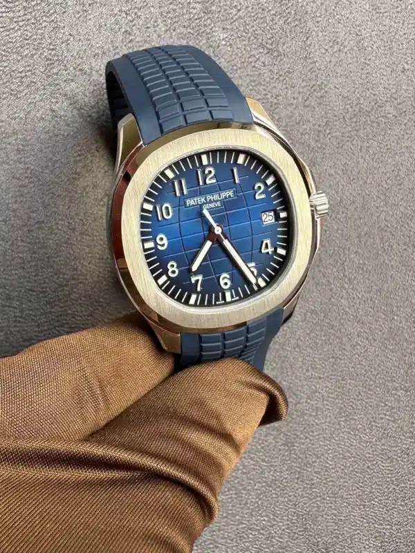 Patek Philippe Aquanaut Blue White Gold Copy Watches