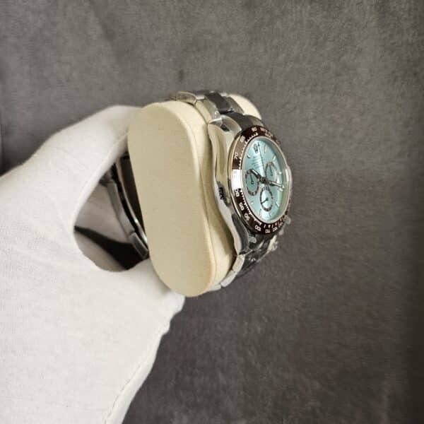 Rolex Daytona Replica Watches Platinum Daytona Ice Blue Dial