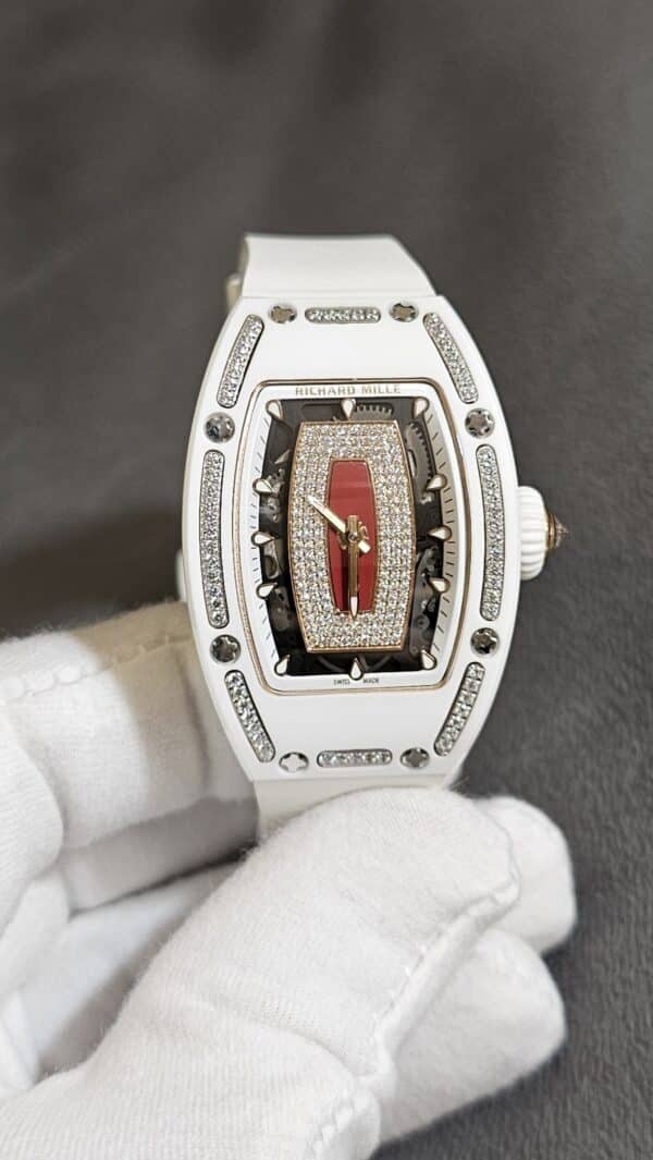 Richard Mille RM07-01White Ceramic Diamond Jasper Copy Watch