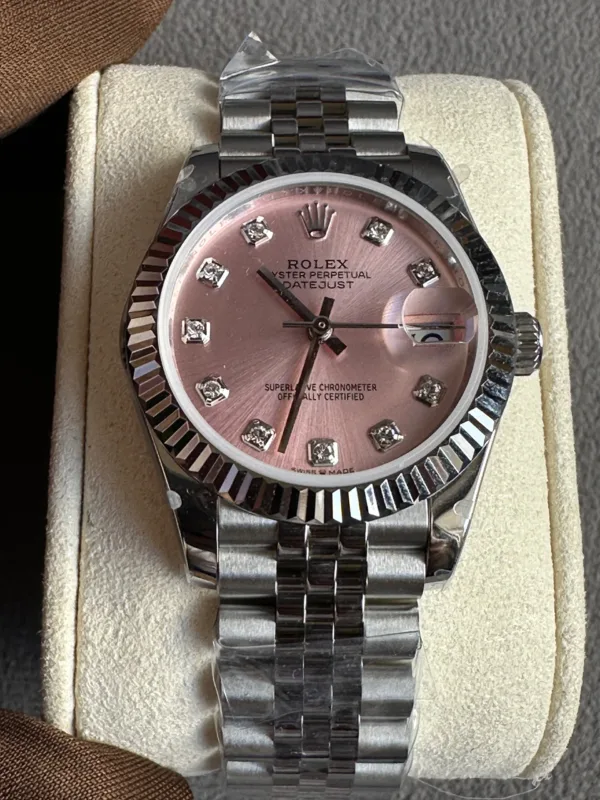 Buy Rolex Datejust 31 Pink Diamond-set Dial Replica Watch